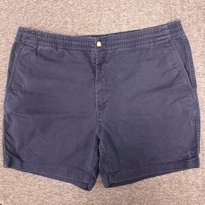 Polo Ralph Lauren Stretch Classic Cotton Chino Blue Fit Shorts Elastic Waist XXL